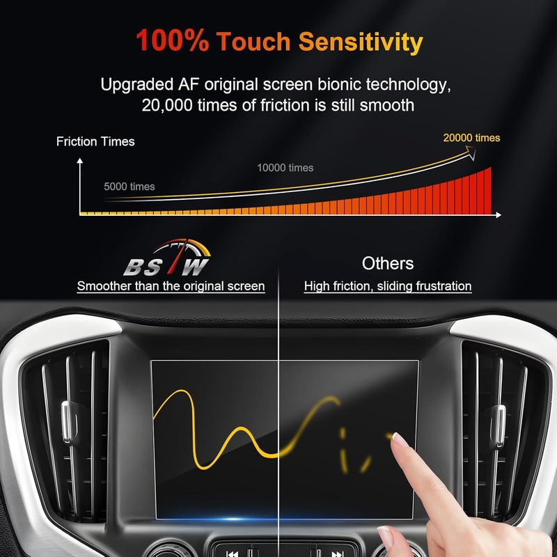 BSTW for 2024 GMC Terrain Screen Protector for 2018-2022 2023 2024 Terrain AT4/Denali/SLT 8" GMC Infotainment System for 2024 GMC Terrain Accessories Tempered Glass Protective Film - Image 5